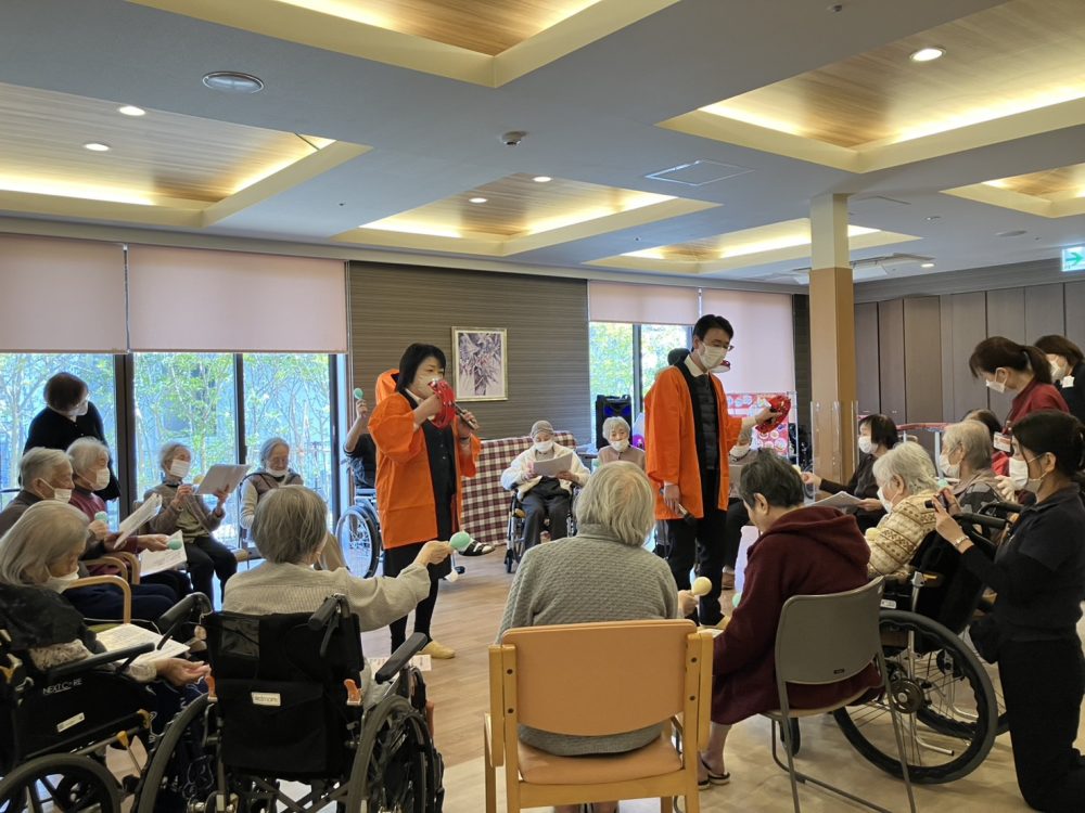 サービス付き高齢者向け住宅おもいやりさんに施設レクへ